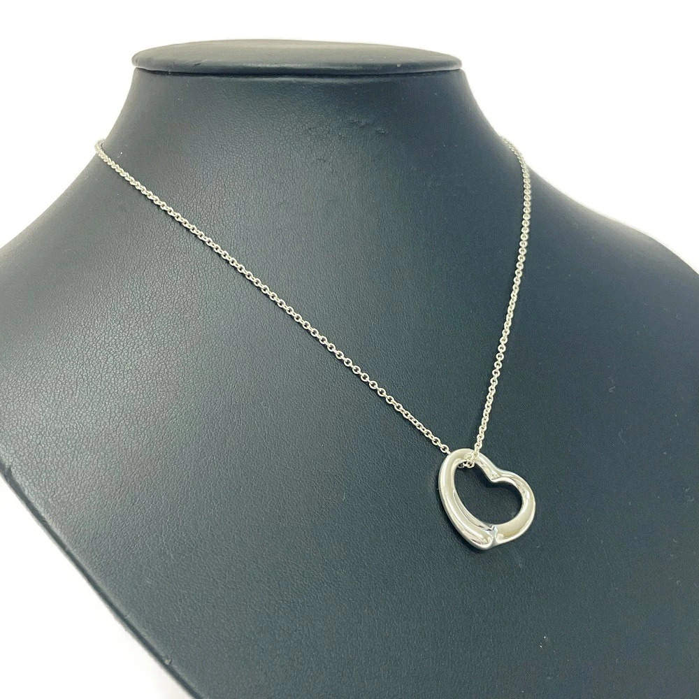 TIFFANYCo Tiffany Silver Open Heart Necklace Silver
